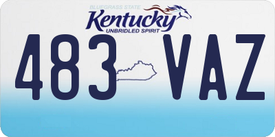 KY license plate 483VAZ