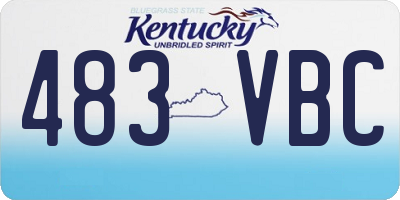 KY license plate 483VBC