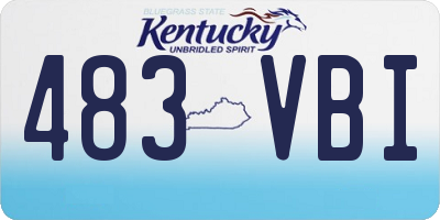 KY license plate 483VBI