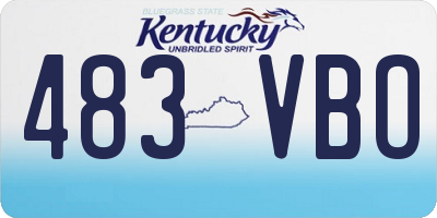 KY license plate 483VBO