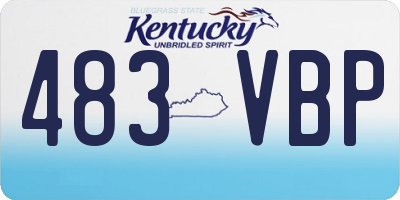 KY license plate 483VBP