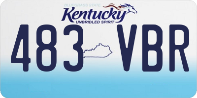 KY license plate 483VBR