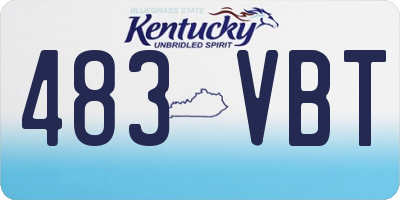 KY license plate 483VBT