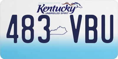 KY license plate 483VBU