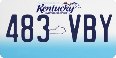 KY license plate 483VBY