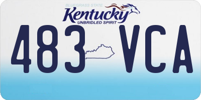 KY license plate 483VCA
