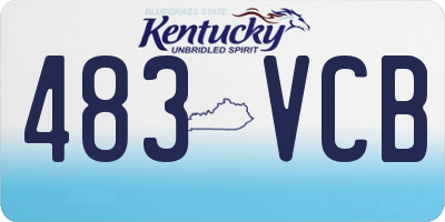 KY license plate 483VCB