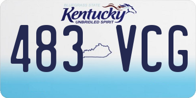 KY license plate 483VCG