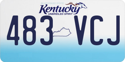 KY license plate 483VCJ