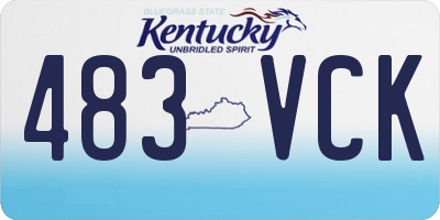 KY license plate 483VCK