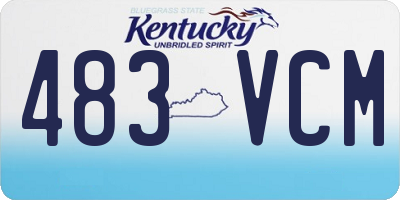 KY license plate 483VCM