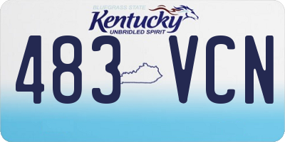 KY license plate 483VCN