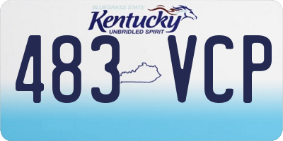 KY license plate 483VCP
