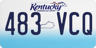 KY license plate 483VCQ