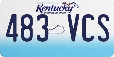 KY license plate 483VCS