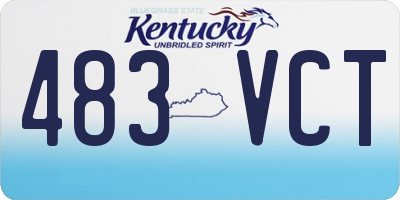 KY license plate 483VCT