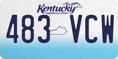 KY license plate 483VCW