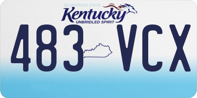 KY license plate 483VCX