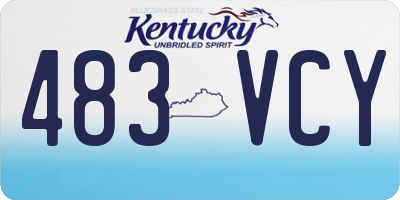 KY license plate 483VCY