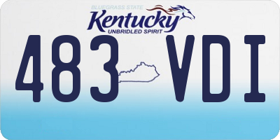KY license plate 483VDI