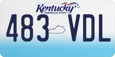 KY license plate 483VDL