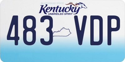 KY license plate 483VDP
