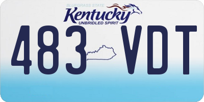 KY license plate 483VDT