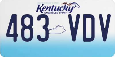 KY license plate 483VDV
