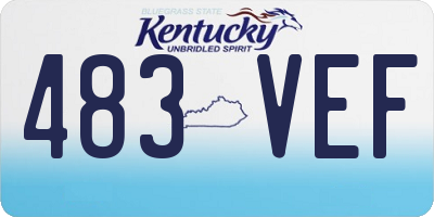 KY license plate 483VEF