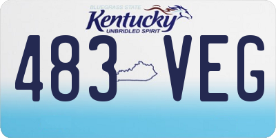 KY license plate 483VEG