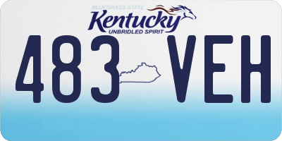 KY license plate 483VEH