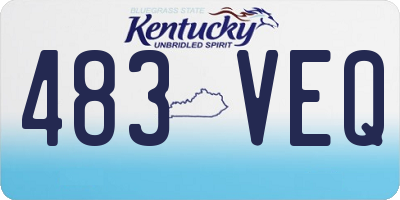 KY license plate 483VEQ