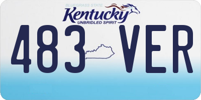 KY license plate 483VER