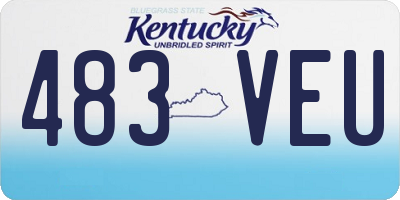 KY license plate 483VEU