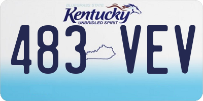 KY license plate 483VEV
