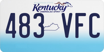 KY license plate 483VFC