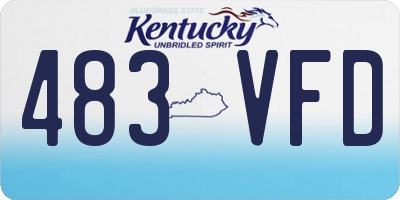 KY license plate 483VFD
