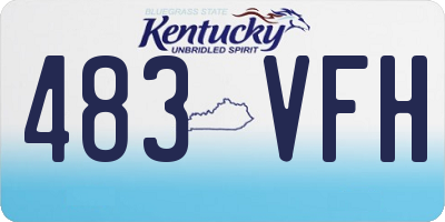 KY license plate 483VFH