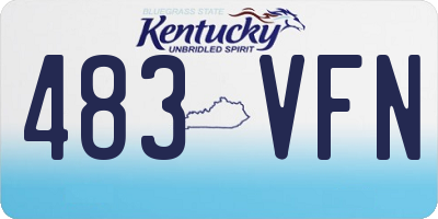 KY license plate 483VFN