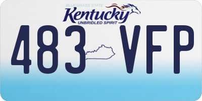 KY license plate 483VFP