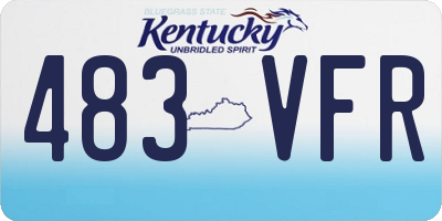 KY license plate 483VFR