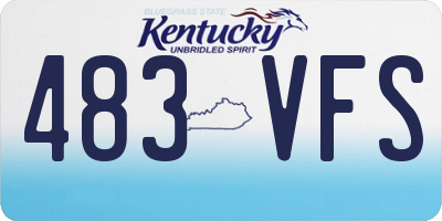 KY license plate 483VFS