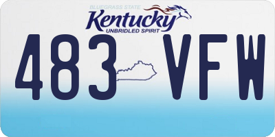 KY license plate 483VFW