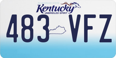 KY license plate 483VFZ