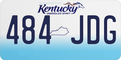 KY license plate 484JDG