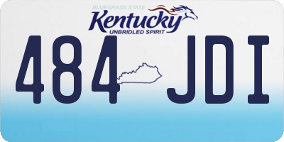 KY license plate 484JDI