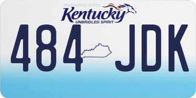 KY license plate 484JDK