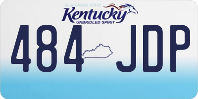 KY license plate 484JDP