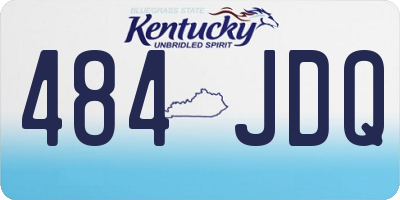KY license plate 484JDQ