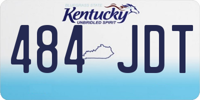 KY license plate 484JDT